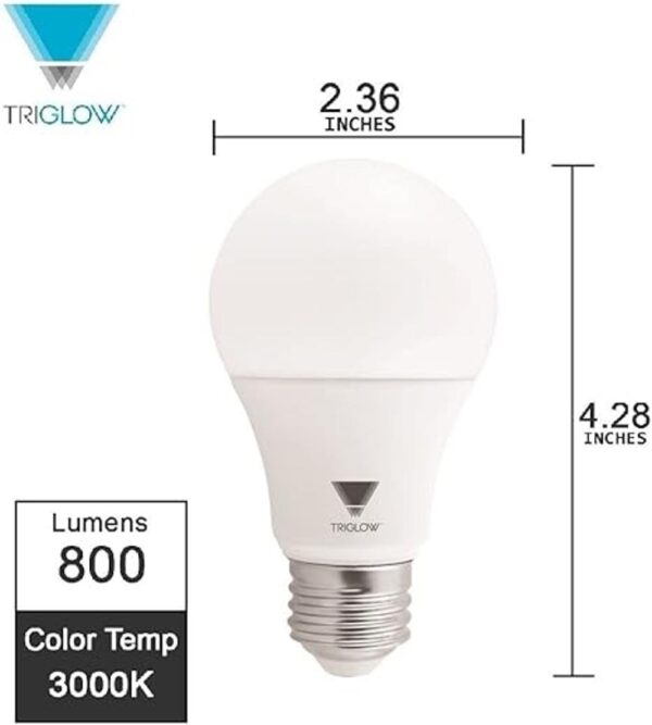 triglow LED A19 foco LED 9 W 60 W Equivalente 800_2