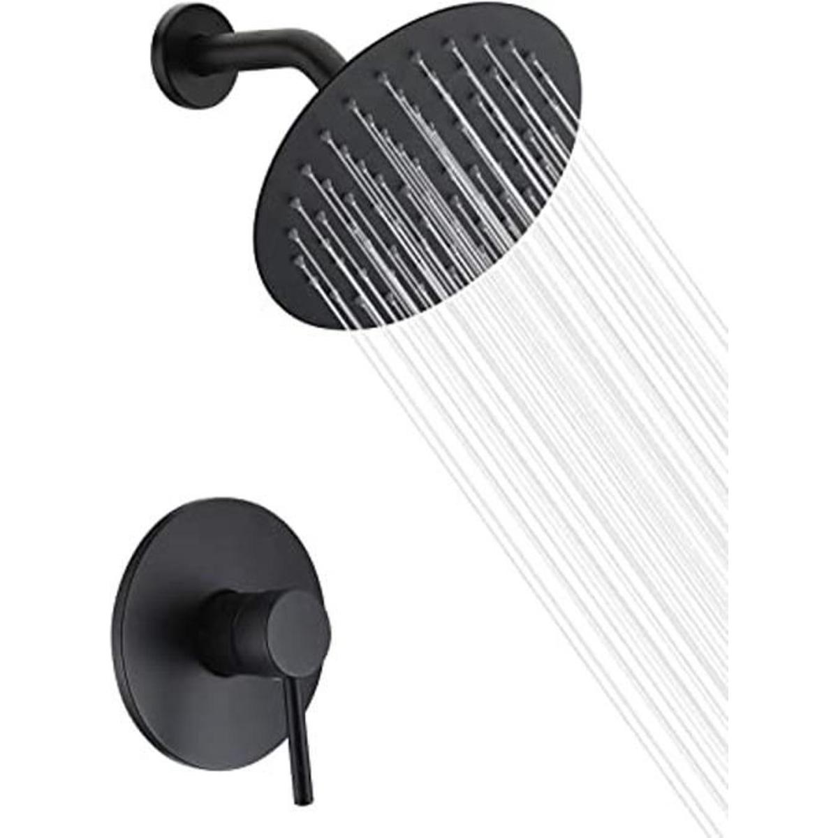 sumerain Grifo de ducha negro mezclador de ducha negro