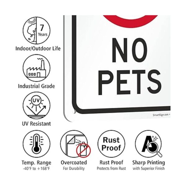 smartsign señal Legend No Pets de aluminio con gráfico_5