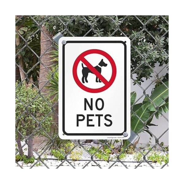 smartsign señal Legend No Pets de aluminio con gráfico_3