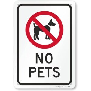 smartsign señal Legend No Pets de aluminio con gráfico_1