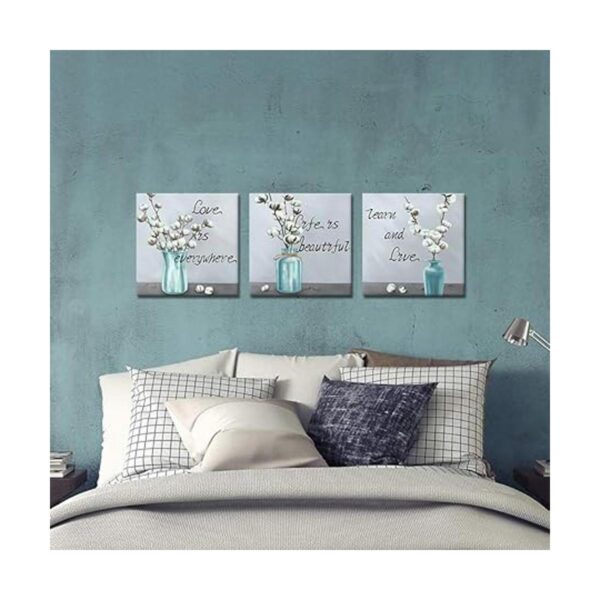 sechars Lienzo floral de 3 piezas para pared diseño de_5