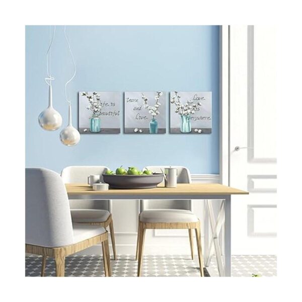 sechars Lienzo floral de 3 piezas para pared diseño de_2