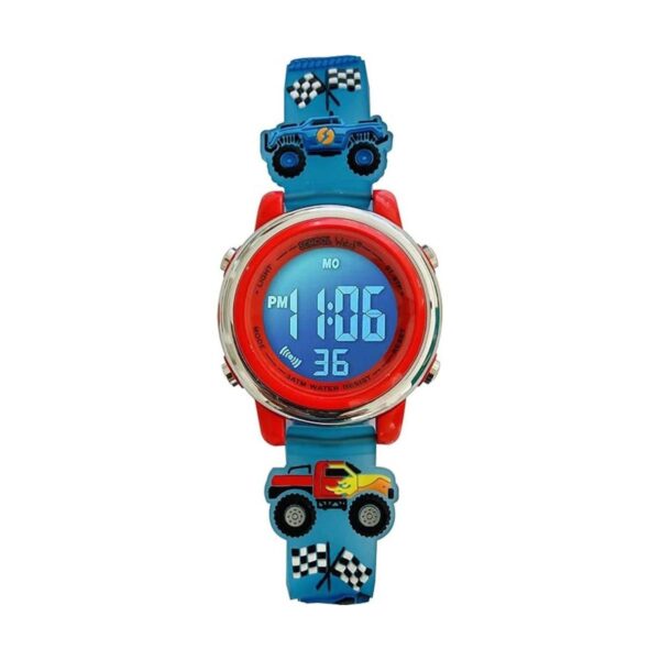 reloj digital 3D niños Monster Trucks dinosaurios_1