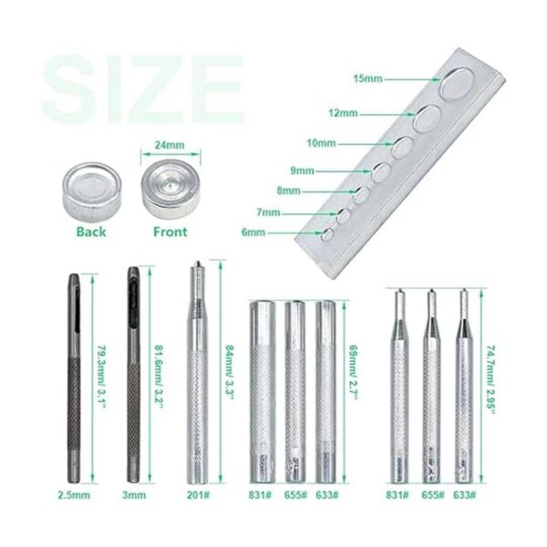 rebashed 13 Pcs Heavy Duty Hollow piel Craft punch agujero_2