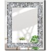 qmdecor Espejo de pared decorativo rectangular brillante