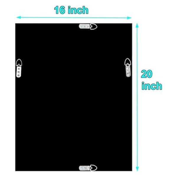 qmdecor Espejo de pared decorativo rectangular brillante