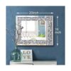 qmdecor Espejo de pared decorativo rectangular brillante