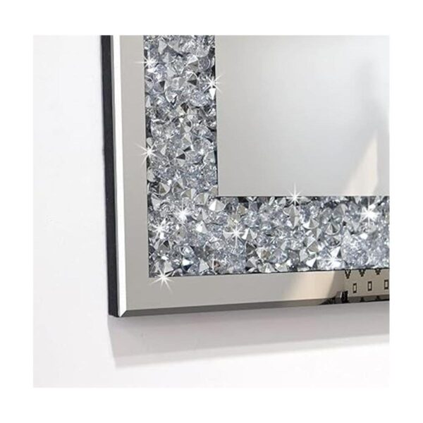 qmdecor Espejo de pared decorativo rectangular brillante