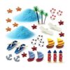 ornerx en miniatura Adorno de jardín Kit verano playa 34 pcs_1