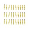 oliyin 30 pares 4 mm Bañado en Oro Macho y Hembra Bala