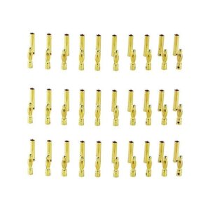 oliyin 30 pares 4 mm Bañado en Oro Macho y Hembra Bala