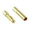 oliyin 30 pares 4 mm Bañado en Oro Macho y Hembra Bala