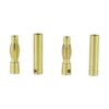 oliyin 30 pares 4 mm Bañado en Oro Macho y Hembra Bala