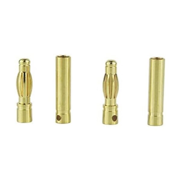 oliyin 30 pares 4 mm Bañado en Oro Macho y Hembra Bala