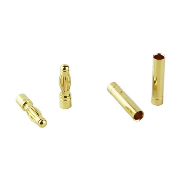 oliyin 30 pares 4 mm Bañado en Oro Macho y Hembra Bala