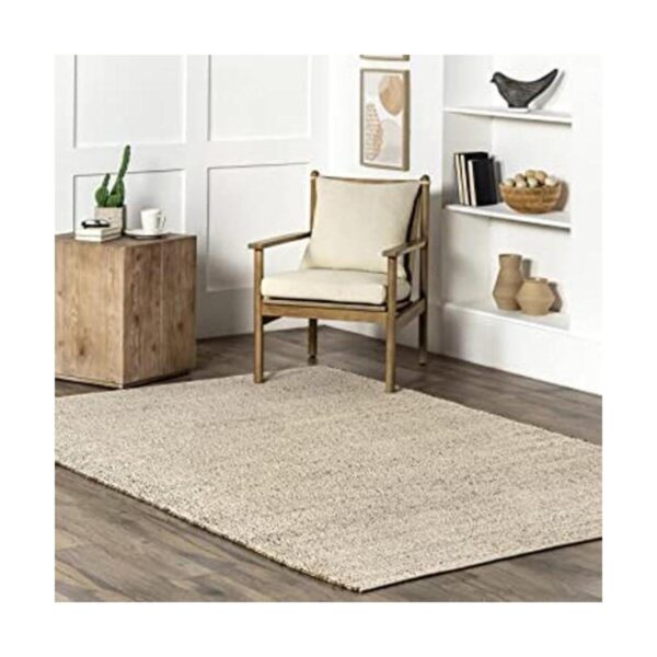 nuLOOM Elfriede Alfombra decorativa de yute maciza tejida