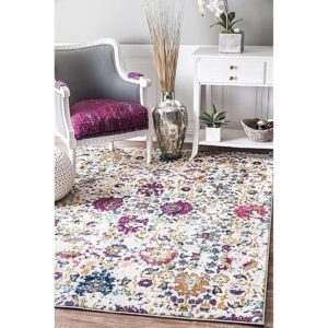 nuLOOM Alfombra floral de damasco y romero 3 x 5 pies_1