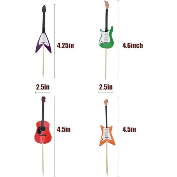 magdalenas con forma de guitarra decoración de cumpleaños_2