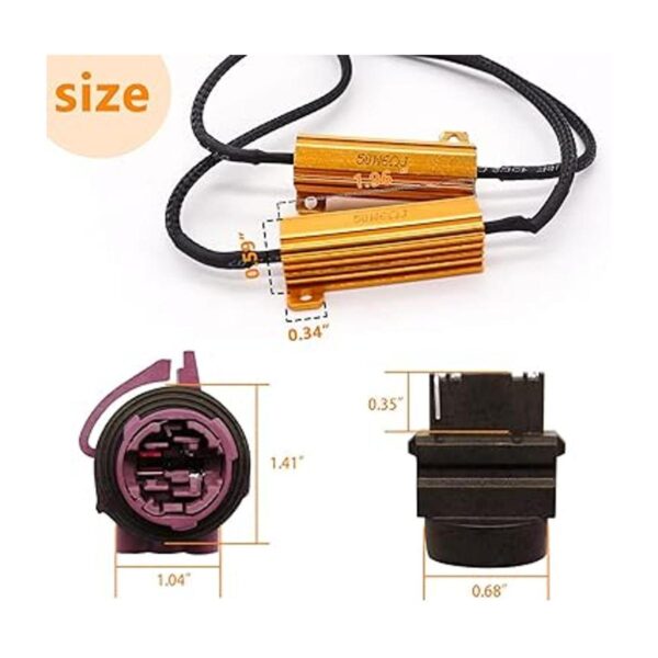 mankk 1 par de resistencias LED 3157 3057 4157 50 W 6_2