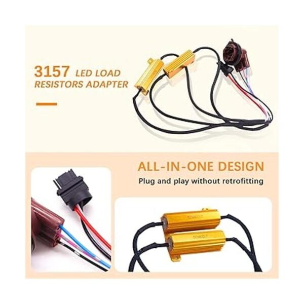 mankk 1 par de resistencias LED 3157 3057 4157 50 W 6_3