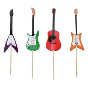 magdalenas con forma de guitarra decoración de cumpleaños_1