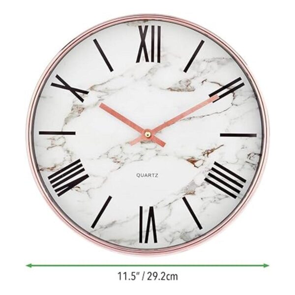 mDesign Reloj de pared moderno y elegante para la oficina