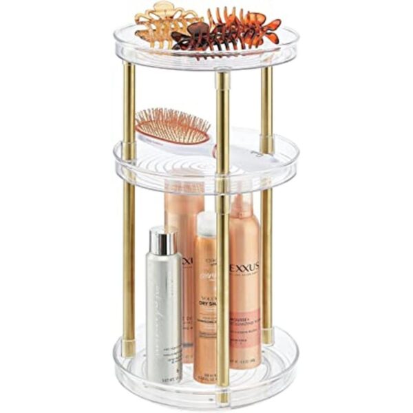 mDesign Spinning Lazy Susan 360 Organizador de maquillaje_1
