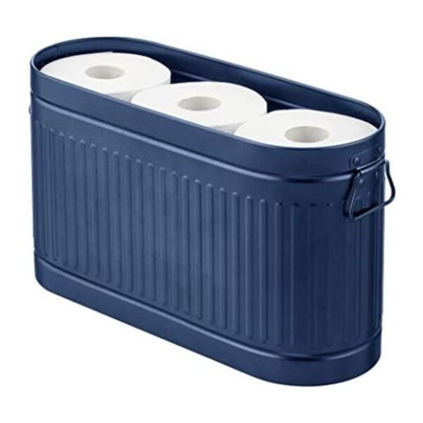 mDesign Soporte de papel higiénico de metal decorativo_1