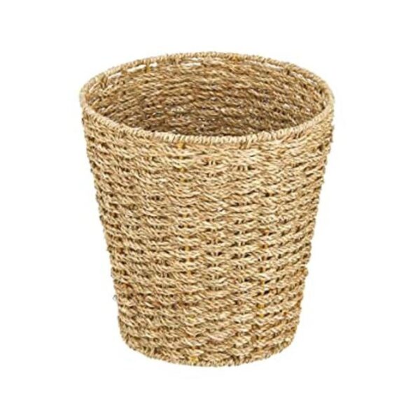 mDesign Seagrass Cubo de basura de doble tejido bohemio_1