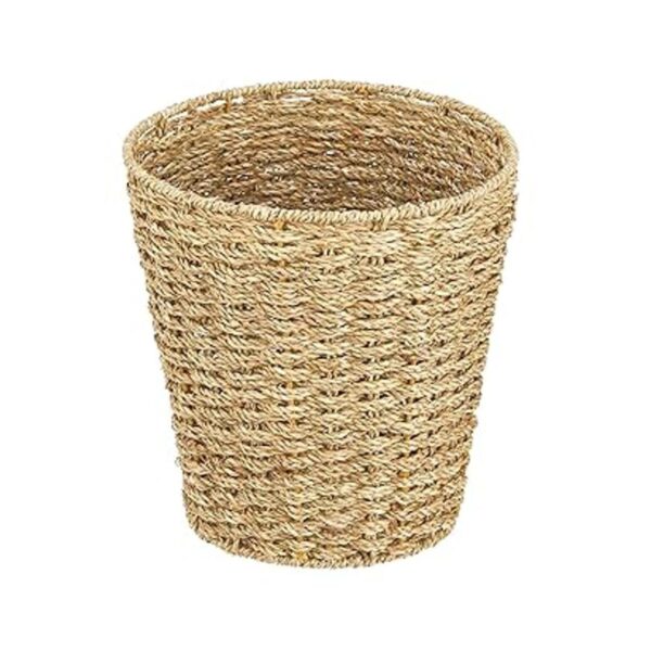 mDesign Seagrass Cubo de basura de doble tejido bohemio_4