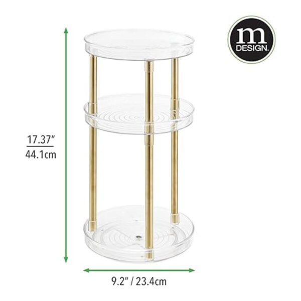 mDesign Spinning Lazy Susan 360 Organizador de maquillaje_2