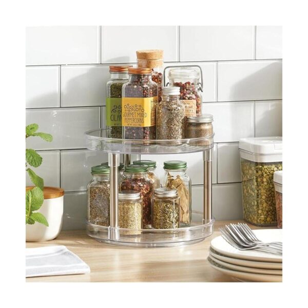 mDesign Lazy Susan Contenedor de almacenamiento de_2