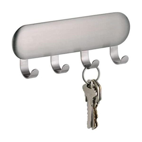 mDesign Estante de almacenamiento adhesivo de metal con 4