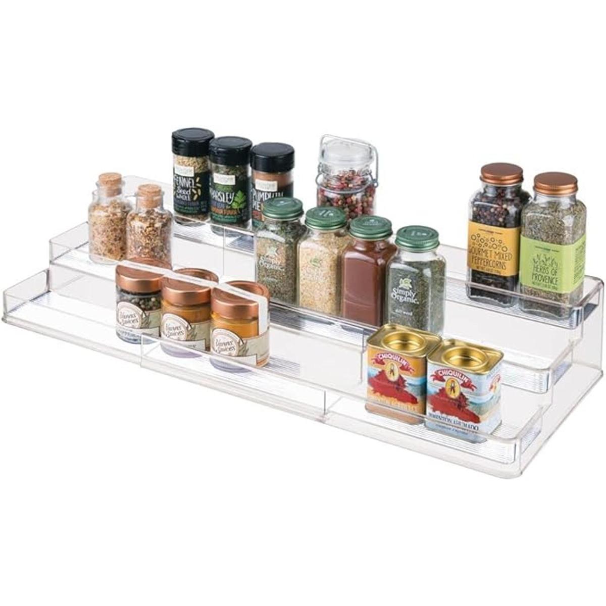 mDesign Organizador grande de plástico ajustable para