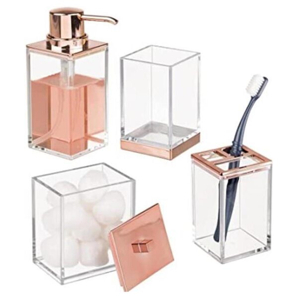 mDesign Juego de accesorios para encimeras de baño de_1