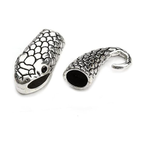 linsoir Beads 10 Sets Snake Head gancho cierre End Cap