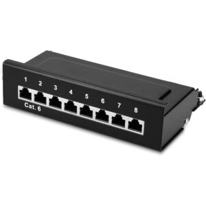 kwmobile Panel de conexión de 8 puertos Cat6 para cable_1