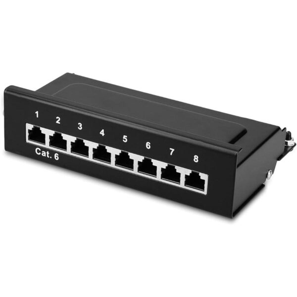 kwmobile Panel de conexión de 8 puertos Cat6 para cable_1