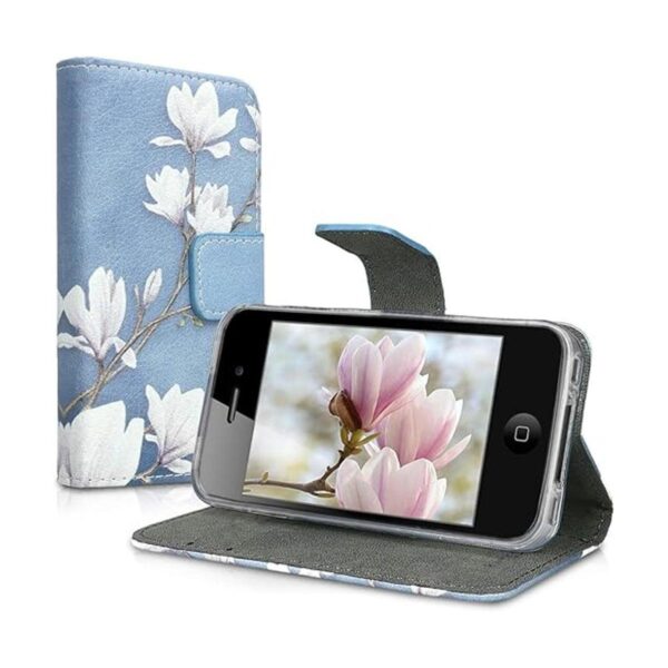 kwmobile Funda con tapa para iPhone 4 y 4S diseño de_5