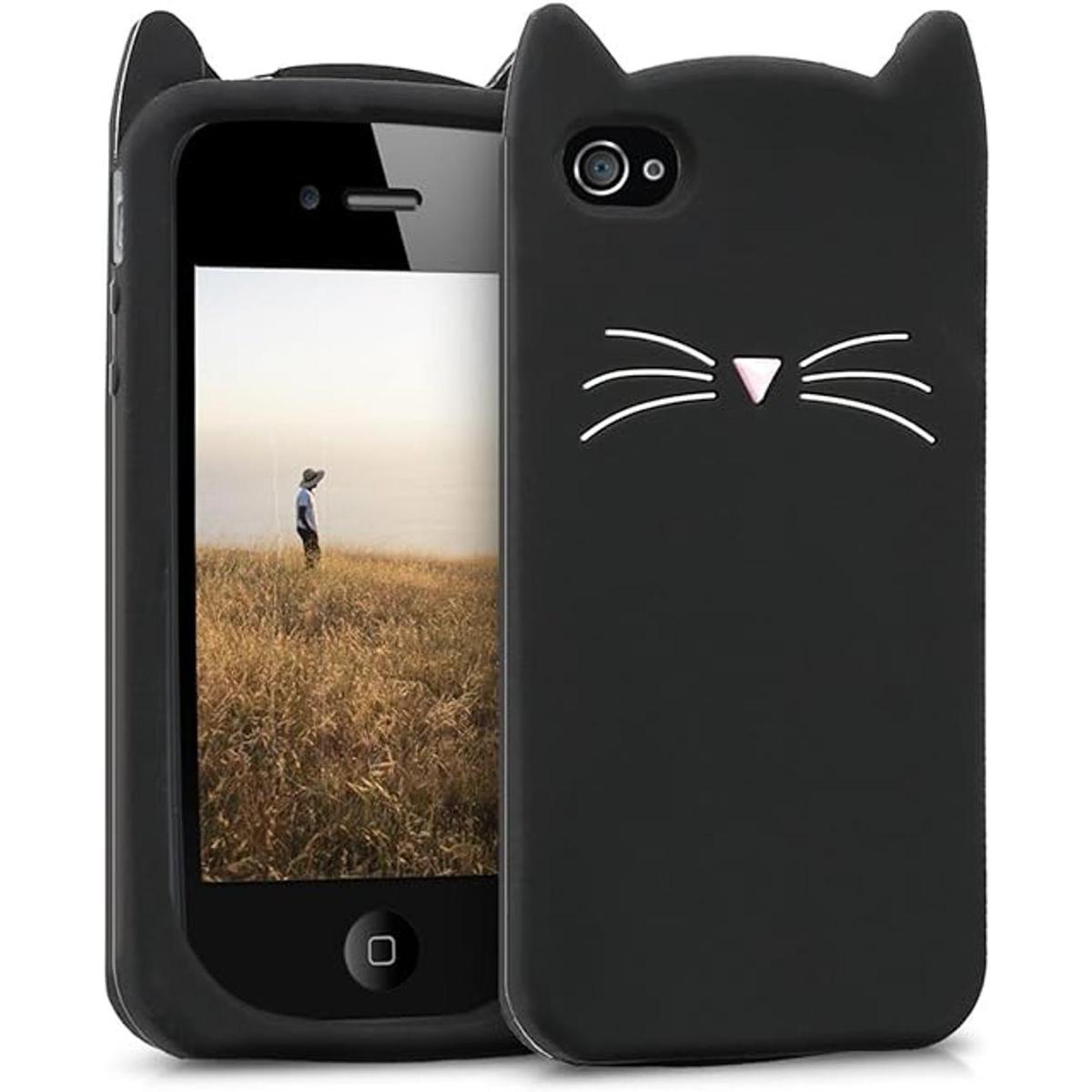 kwmobile Carcasa de silicona para iPhone 4 y 4S diseño