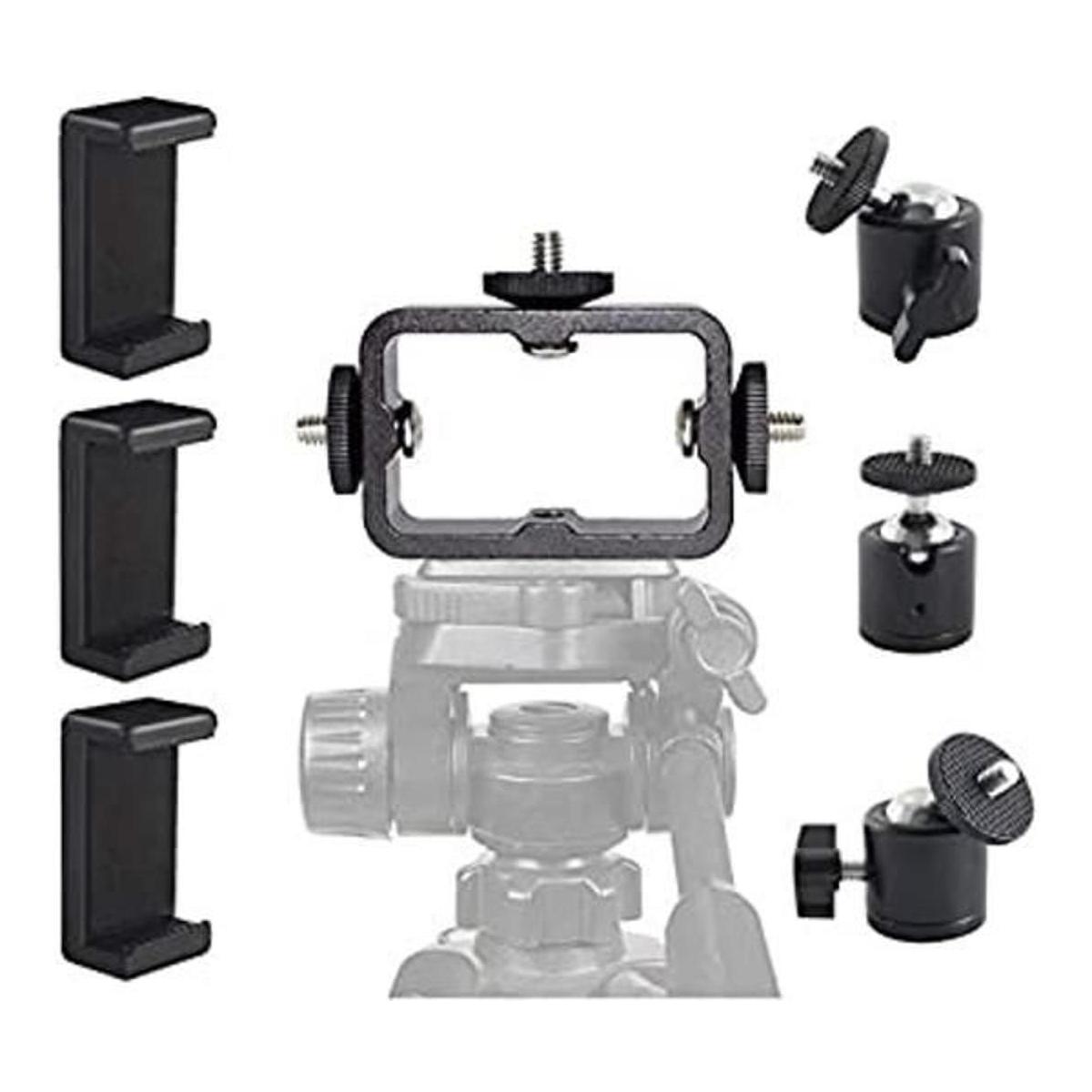 kit de adaptador de trípode para 3 dispositivos funciona