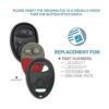 keyless2go New botón de reemplazo Shell Caso y 3 Pad para_4