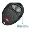 keyless2go New botón de reemplazo Shell Caso y 3 Pad para_2