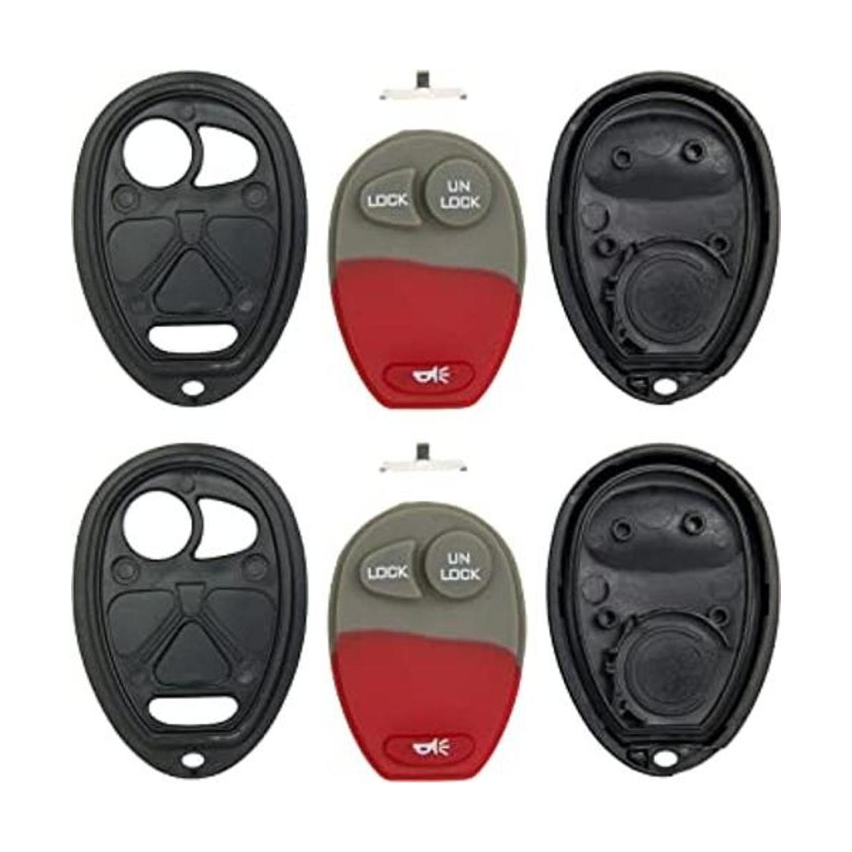 keyless2go New botón de reemplazo Shell Caso y 3 Pad para