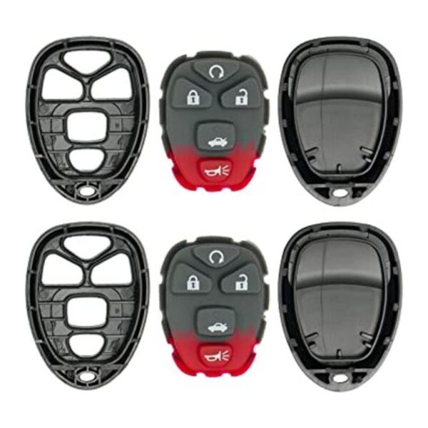 keyless2go New botón de reemplazo Shell Caso y 5 Pad para_1