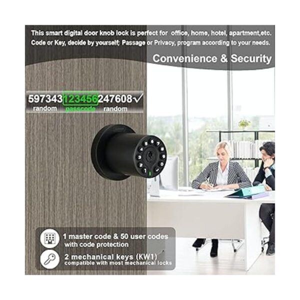 iulock Cerradura de puerta con código perilla de puerta_3