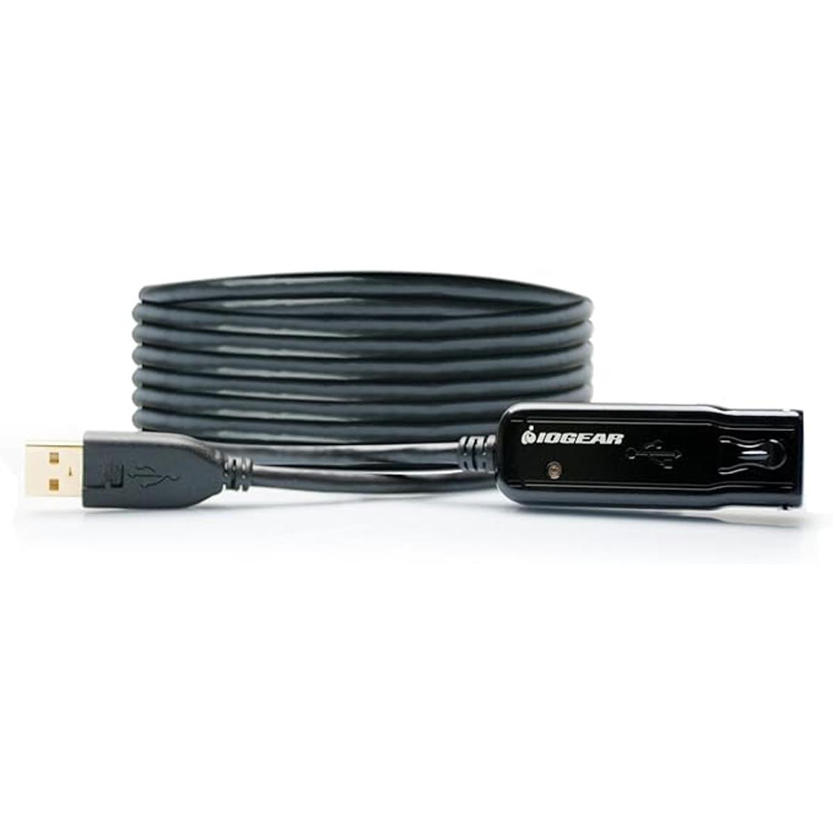 iogear USB 2.0 Booster Cable de extensión Negro