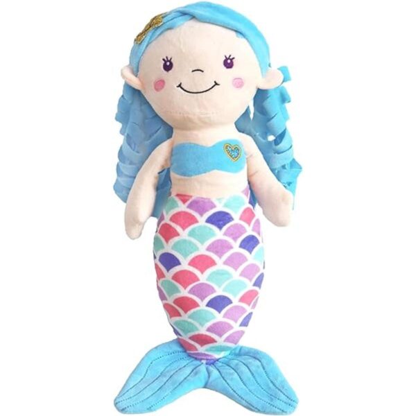 illuOKey Muñeca de sirena para niñas peluche suave y_1
