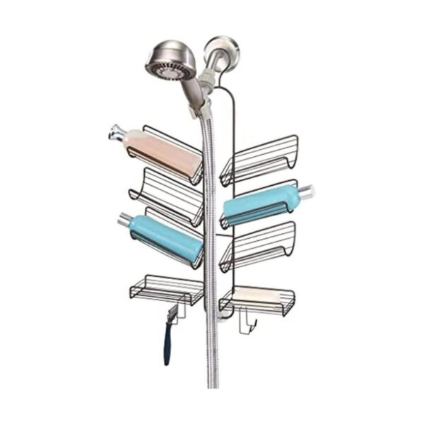 iDesign Verona Organizador de baño colgante de metal para_1